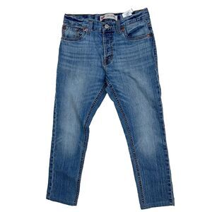 LEVI's 501 Skinny Jeans Blue Denim Children's 12 Hemmed Pants Adjustable Waist